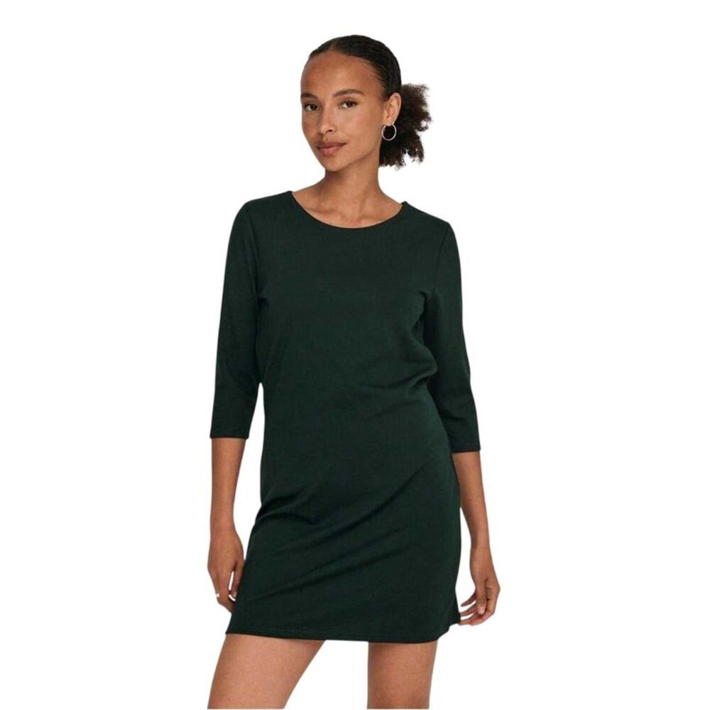 Only Womens/Ladies Brill Crew Neck Mini Dress / Pine Green